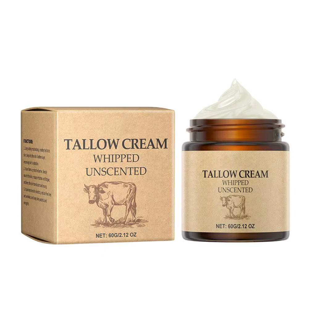 60G Beef Tallow Face Moisturizer Whipped Beef Tallow & Honey Balm Face & Body Skin Care Grass Fed Grass Finished Face Cream NEW